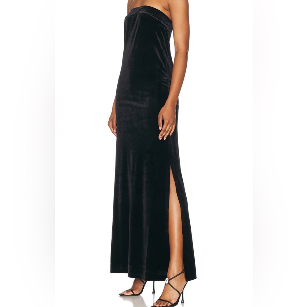 Norma Kamali Black Strapless Maxi Dress